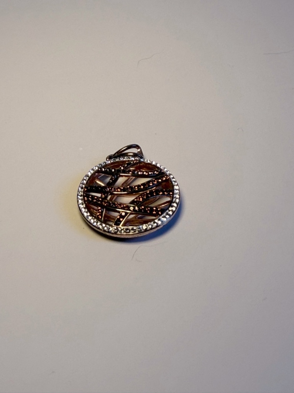 Sterling 'n' Ice Swarovski Chocolate Crystal Pendant ONLY (Rose Plated)